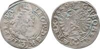 Habsburg: 3 Kreuzer Kuttenberg 1659 Leopold I, 1657-1705: TTB selten !!
