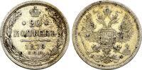 Russland: 20 Kopeken St. Petersburg 1879 Alexander II, 1855-1881: TTB