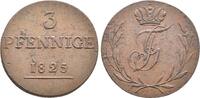 Schwarzburg Rudolstadt: 3 Pfennig Friedrich Günther, 1807-1867: -