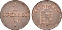 Sachsen: 1 Pfennig 1842 G Friedrich August II, 1836-1854: SPL winziger Randfehler