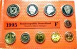 BRD: Kursmünzensatz 1 Pfennig bis 5 Mark 1995 F FDC