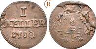 Augsburg Stadt: 1 Heller 1780 TTB-SUP interessanter Stempelfehler