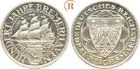 Weimarer Republik: 3 Reichsmark Bremerhaven 1927 A FB Vorderseite min. berührt