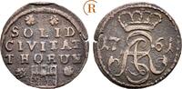 Polen Thorn Stadt: Schilling Friedrich August II. von Sachsen, 1733-1763: -