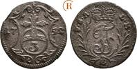 Schwarzburg Rudolstadt: 3 Pfennig Johann Friedrich, 1744-1767: -
