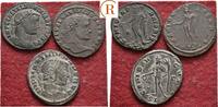 Antike. Römisches Kaiserreich: Großfollis. Lot 3 Stück -