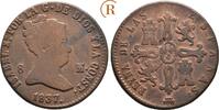 Spanien: 8 Maravedis Elisabeth II, 1833-1868: -