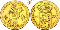 Niederlande Holland Provinz: 14 Gulden GOLD Goldener Reiter 1750 SUP+