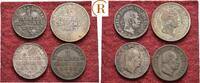 Preussen: Lot 4 Silbermünzen ab 2 1/2 Kreuzer  meist TTB