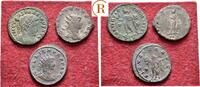 Antike. Römisches Kaiserreich: Lot 3 Münzen in guter Erhaltung. Meist Antoninian -