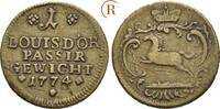 Braunschweig Wolfenbüttel: Louis d#or Passiergewicht Karl I, 1735-1780: -