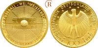 BRD: 100 Euro Fußball WM 1/2 Unze Feingold -