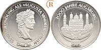 Augsburg Stadt: Feinsilbermedaille 2000 Jahre Stadt Augsburg -