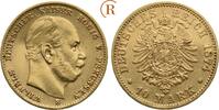 Kaiserreich: Preussen: 10 Mark GOLD 1874 B Wilhelm I, 1861-1888: TTB minimal gewellt