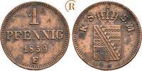 Sachsen: 1 Pfennig Johann, 1854-1873: -