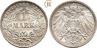Kaiserreich Kleinmünzen 1 Mark 1914 G FDC