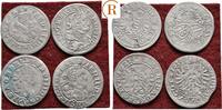 Habsburg: Lot 4 x 3 Kreuzer Ferdinand II, 1619-1637: -