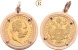 Österreich: 1 Dukat GOLD in hübscher Goldfassung Franz Joseph I, 1848-1916: -