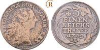 Preussen: 1/3 Taler Breslau zeitgenössische Fälschung Friedrich II. der Große, 1740-1786: -