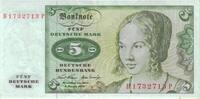 Deutschland 5 DM Deutsche Mark Ro 269a B/P 1732713 seltene Variante -