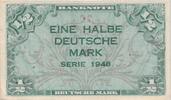 Deutschland 1/2 Halbe 0,50 DM Deutsche Mark Ro 230 -