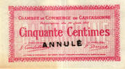 Frankreich France / Frankreich Carcassonne 50 Centimes 1922 Annulé -