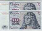 Deutschland 10 DM Deutsche Mark Ro 270a CB/A Pair - Pärchen nachfolgende Nummer -