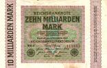 Deutschland 10 Milliarden Mark Ro 114x FZ:WB BZ:5 Wz.:Reichsdruck Wellen -