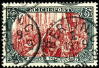 Deutsches Reich 5 Mark Reichspost, type II, used 'BERLIN 13 / 9 01 7-8 N... 159,00 EUR  + 6,50 EUR frais d'envoi