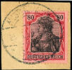 Deutsches Reich 80 Pfennig Germania, war time printing, carmine red (met... 399,00 EUR  + 6,50 EUR frais d'envoi