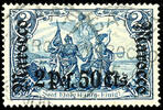 Deutsche Post in Marokko 2 Mark with overprint 'Marocco 2 Pes. 50 Cts. '... 59,00 EUR  + 5,50 EUR frais d'envoi