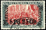 Deutsche Post in Marokko 5 Mark with overprint Marocco 6 Pes. 25 Cts, so... 109,00 EUR  + 6,50 EUR frais d'envoi