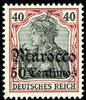 Deutsche Post in Marokko 40 Pfennig Germania with overprint 'Marocco 50 ... 35,00 EUR  + 5,50 EUR frais d'envoi