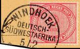 Deutsch-Südwest-Afrika Vorläufer 2 Mark reddish carmine, used 'WINDHOEK ... 79,00 EUR  + 5,50 EUR frais d'envoi