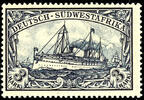 Deutsch-Südwest-Afrika 3 Mark imperial yacht, mint never hinged, sound, ... 95,00 EUR  + 5,50 EUR frais d'envoi