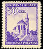 Laibach 50 C violet with plate flaw telegraph wires perfectly mint never hinged, twice signed Krischke, Michel 140.- -
