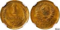 USSR 1 Kopeck 1939 Soviet Union, 1 Kopeck, 1939 year, NGC, MS 64 MS 64 59,00 EUR  + 10,00 EUR frais d'envoi