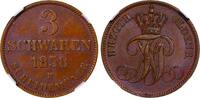Grand Duchy Of Oldenburg 3 Schwaren 1858 Grand duchy of Oldenburg, 3 Sch... 210,00 EUR  + 10,00 EUR frais d'envoi