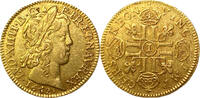 Frankreich Louis d'or à la mèche longue Louis XIV (1643-1715) Limoges. Atelier rare! -