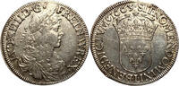 Frankreich Ecu Louis XIV (1643-1715) Ecu au buste juvénile Bayonne -