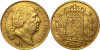 Frankreich 20 Francs Louis XVIII Second gouvernement royal (1815-1824) Or Perpignan -