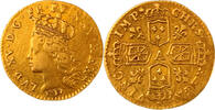 Frankreich 1717 Louis XV (1715-1774) 1/4 de louis d'or de Noailles Paris  19000,00 EUR prix TTC + 10,00 EUR frais d'envoi