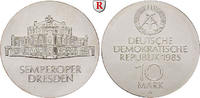 10 Mark Jaeger 1600 10 Mark 1985 Ag Semperoper -