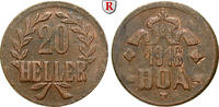 German East Africa 20 Heller 20 Heller 1916, T, Cu. Ein Blatt / Kleine Krone. Jaeger 727a. -