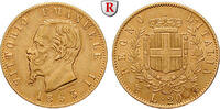Italy 20 Lire Kingdom Of Italy, Vittorio Emanuele II, 1861-1878, Gold, 6,45 g -
