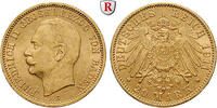 Baden 20 Mark Friedrich II., 1907-1918, 20 Mark 1911, G. Gold. Jaeger 192., Gold, 8,00 g -