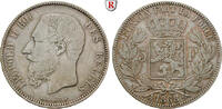 Belgium 5 Francs Belgian Kingdom, Leopold II., 1865-1909 -