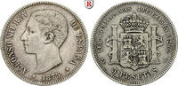 Spain 5 Pesetas Alfonso XII, 1874-1885 -