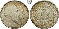Baden 2 Mark Friedrich I., 1852-1907, 2 Mark 1906, G. Goldene Hochzeit. Jaeger 34. -