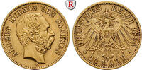 Sachsen 20 Mark 1894 E Albert, 1873-1902, 20 Mark 1894, E. Gold. Jaeger ... 825,00 EUR  + 20,00 EUR frais d'envoi